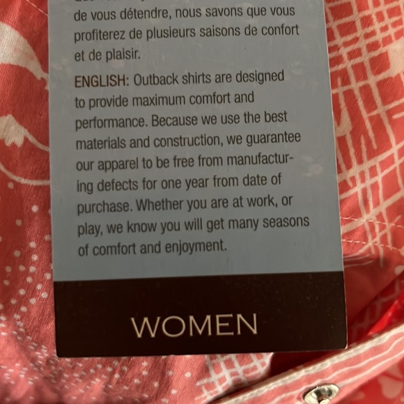 Outback Trading Co. NWT Chelsea Shirt- Floral Print with pearl snaps sz XL - Picture 10 of 11